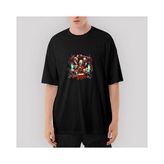 Crows Gate Slipknot Group Red Oversize Siyah Tişört - M