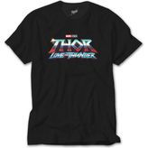 Crows Gate Thor Love And Thunder Logo Blue Siyah Tişört - 4XL