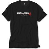 Crows Gate Uncharted 4 Logo Siyah T-Shirt - 3XL