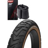 Cst 20X4.00 Ambro Zırhlı Fat Bike Bisiklet Lastik Seti - Kahverengi