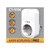 Ct-9186 Tekli Akım Korumalı Priz