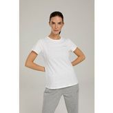 Ct122 Basıc C Neck T-shır Beyaz Kadın T-shirt