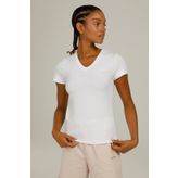 CT132 BASIC MODAL V NECK Kadın Kısa Kol T-Shirt