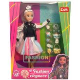 Ctoy 867110 Desenli Etekli 30 cm Bebek