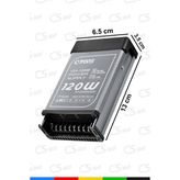 Ctrons IP45 Yağmur Korumalı 12V 10A Güç Kaynağı 120W LED Sürücü Ac/dc Trafo Dönüştürücü - Açık Gri