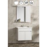 Çuha 65 cm Beyaz Mdf PK-109 Balon Kapak Seramik Lavabolu Asma Banyo Dolabı Takımı