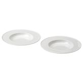 Çukur tabak seti, beyaz, 25 cm, 2 adet