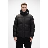 Cup Siyah Puffer Kapüşonlu Erkek Mont - Siyah