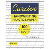 Cursive Handwriting Practice Paper with Angled Vertical Guides 100 Blank Writing White Pages 8.5"x11" Notebook for Grades 1-5, Age 6-10 | Cursive ... | Beginning Cursive Handwriting Workbooks