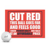 Cut Golf 2 Parça Ionomer Kırmızı Golf Topları