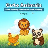 Cute Animals: Learn amazing animal facts while coloring!