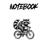 Cute Raccoon Notebook: Raccoon on Bicycle Lined Notebook for Writing and Notes