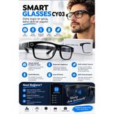 CY03 Kameralı Akıllı Gözlük - Bluetooth – Hd Fotoğraf Video Çekimi - Müzik - Telefon Görüşmesi - Sesli Asistan Siyah Giyilebilir Teknoloji