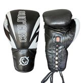 Cyclone Legion Hakiki Deri Boks ve Kick Boks Eldiveni Siyah