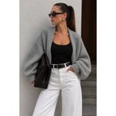 Cymora Kadın Oversize Önü Açık Triko Hırka