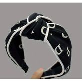 D Logo Taç | Bandana - Siyah - Beyaz