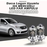 Dacia Logan Araca Özel Far Seti Mercek Led Xenon Uzun Kısa Çift Renk