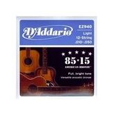 D'addario EZ940 12 String Light 010 Akustik Tel Set