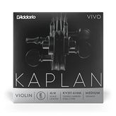D'Addario KV311-4/4M Kaplan Vivo E tekli tel, yüksek karbon çelik 4/4 orta keman