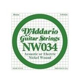 D'addario NW034 Single Nikel Wound Akustik Tel