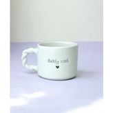 Daddy Cool & Baba El Yapımı Seramik Kupa - Beyaz - 250 ml