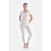 Dagi Ekru Kadın Termal Tek Alt %47 Polyester %47 Viskon %6 Elastan Konforlu Kullanım - XL