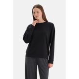 Dagi Kadın Basic Modal Sweatshirt Siyah S