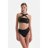 Dagi Kadın Halter Yaka Bikini Üst Örme Siyah