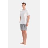 Dagi Multicolor Çizgili Dokuma Şort, XL
