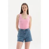Dagi Pembe Kalın Askılı Ribli Atlet - 7F8-Pembe - M - L
