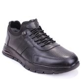 Dagoster DMA08-1080 Ortopedik Slip On Siyah Hakiki Deri Erkek Günlük Ayakkabı