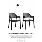 Daim Plastik HAWAİİ KOLLU BAHÇE SANDALYESİ 2Lİ SET