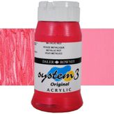 Daler Rowney Metallic Red 720 500 ml System 3 Akrilik Boya