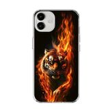 Dali Design İphone 12 Mini Uyumlu Şeffaf Kılıf Kaplan Tasarımlı