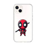Dali Design İphone 15 Plus Uyumlu Şeffaf Kılıf Chibi Deadpool 8 Tasarımlı