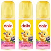 Dalin 3x150 ml Çiçek Bahçesi Sprey Bebek Kolonyası