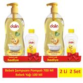Dalin Bebek Şampuanı 700 Ml + 100 Ml Bebek Yağı 2 Li X 2 Set