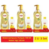 Dalin Bebek Şampuanı 700 Ml + 100 Ml Bebek Yağı 2 Li X 3 Set