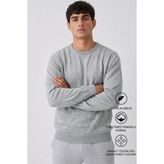 Damga Erkek Basic Uzun Bol Gri Triko Kazak - 2XL