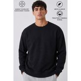Damga Erkek Basic Uzun Bol Siyah Triko Kazak - 2XL