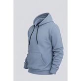 DAMGA JEANS Erkek Rahat Basic Gri Kapşonlu Sweatshirt