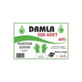 Damla Şeffaf Poşet Eldiven 500'lü ( Beden : L )