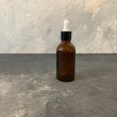 Damlalıklı Amber Cam Şişe 50ml