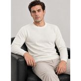 Danger Erkek Basic Triko Kazak Beyaz - XL