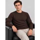 Danger Erkek Basic Triko Kazak Kahverengi - XL