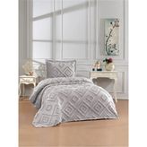 Danteel Home Olive 2 Parça Tek Kişilik Pike Takımı Gri