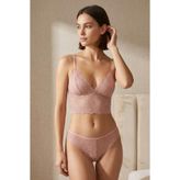Dantel Detaylı Esnek Bralet & Slip Takımı