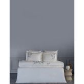 Dantela Sementa Nakışlı&el-Işi Pamuk Saten Nevresim Takımı - Lacivert - 200 x 220 cm