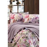 Dantela Vita Violet Ponponlu Pike Takımı Leylak - 001-Renkli