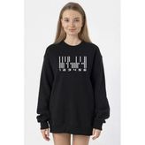 Dark Matter The Android Barcode Siyah Kadın 2İp Sweatshirt